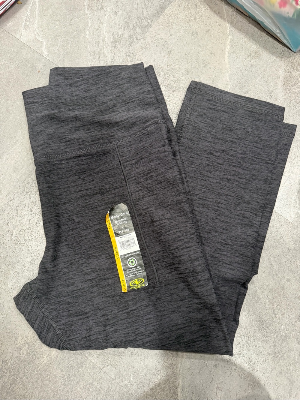 NEW Athletic Works ButterCore Leggings – Women’s Large 12–14 – Charcoal Gray